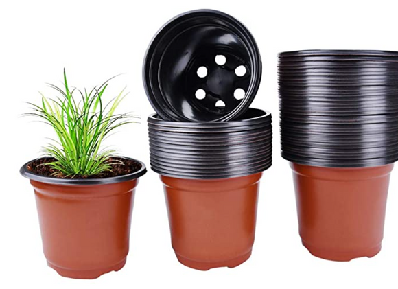 Plastic Plant Pot 3.5 Inch 100 Pcs Flower Nursery Pots Starter Pot for Little Garden Plant